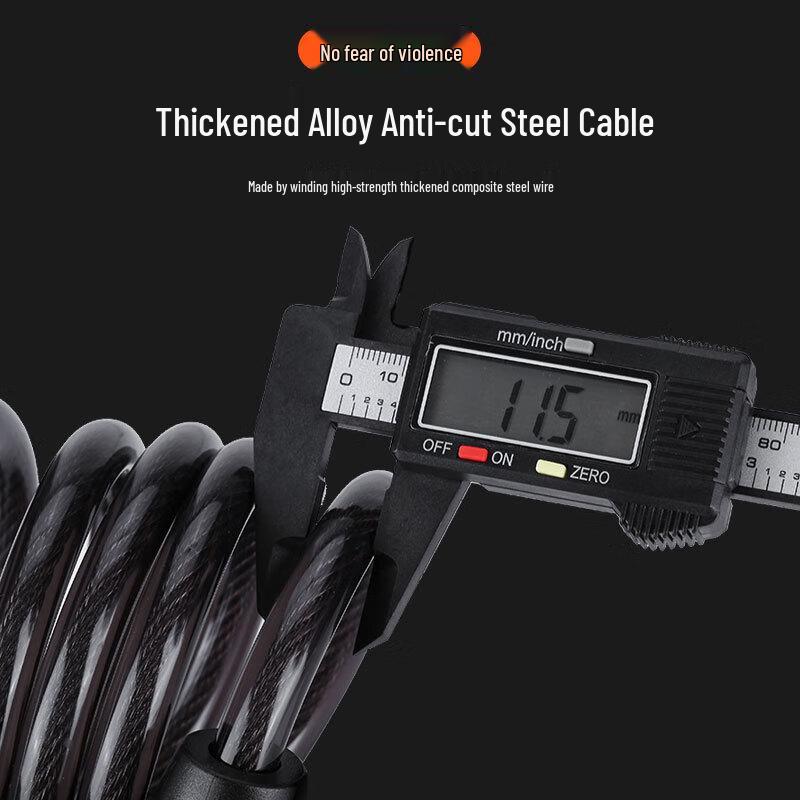GEETHA Portable Steel Cable Bicycle Lock