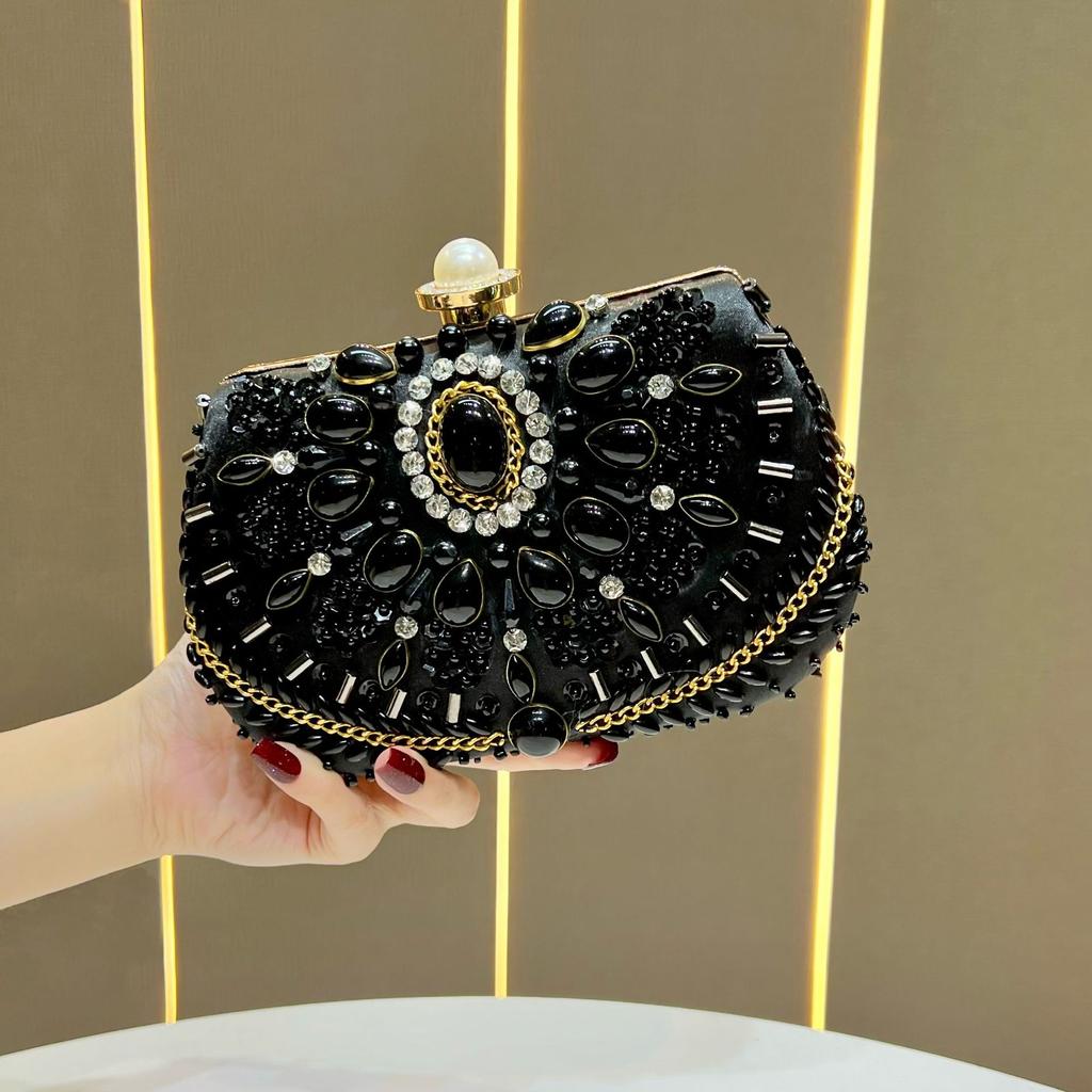 Evening Banquet Formal Dress Handbag Shoulder Bag Women's Bag Diamond-encrusted Clutch Bag