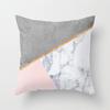 New Sofa Pillowcase, Marble Pattern Peach Leather Velvet Material Pillowcase, Soft