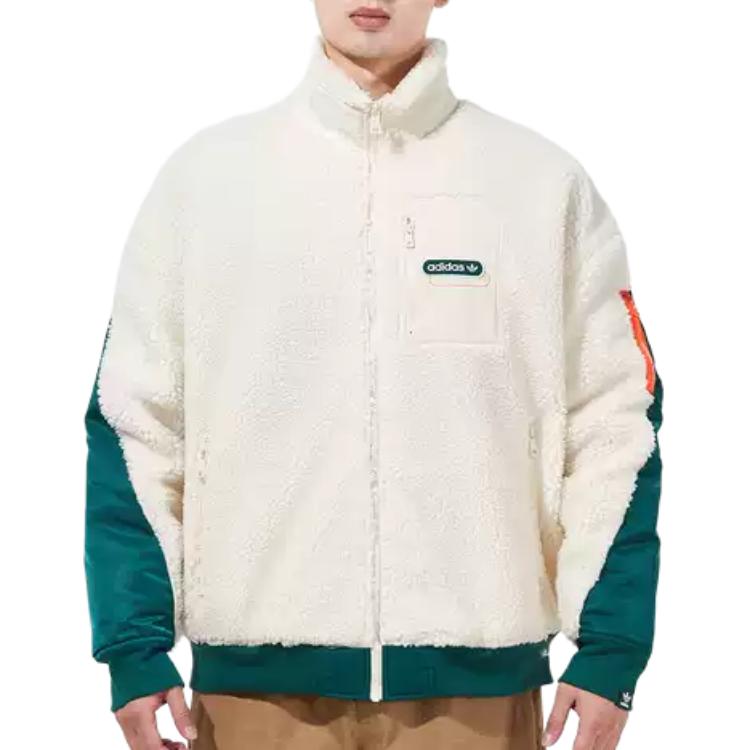 adidas Originals MR SHERPA Retro Jackets & Coats Men's Japan Version, Yellow White HC0373-