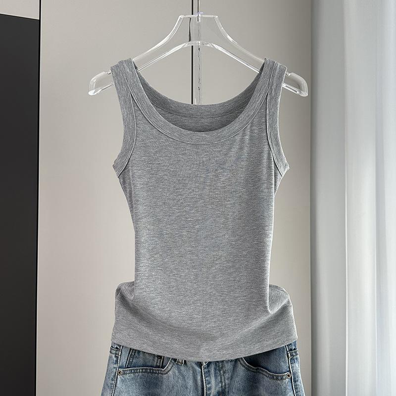 Anti-Armpit-Fat Cami Tank Top Ribbed Slim Fit Inner Wear For Suits Versatile Everyday Stretchy Slim Base Layer Soft Fabric Inner And Outer Wear Top