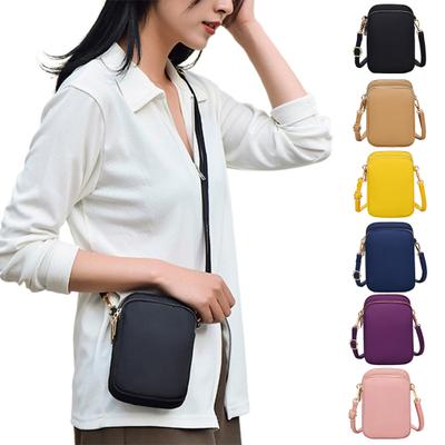 Frauen Umhängetasche Oxford Tuch Reißverschluss Multi-Fach Schultertasche Vertikale Handy