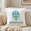 Classic Bicycle Brand BBianchi Logo Cushion Cover Linen Pillowcase Soft  for Sofa Bed Home Room Decor