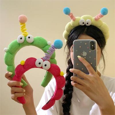Cloud Headband Cute Big Eyes Plush Headband Funny Twist Stick Hairpin Wash Face Photo Headband Hair Accessories