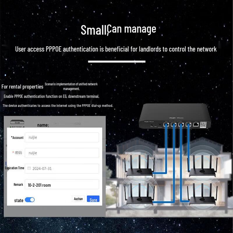 Ruijie RG-EG105G-P-L 5-Port Gigabit PoE Gateway Router (CN version)