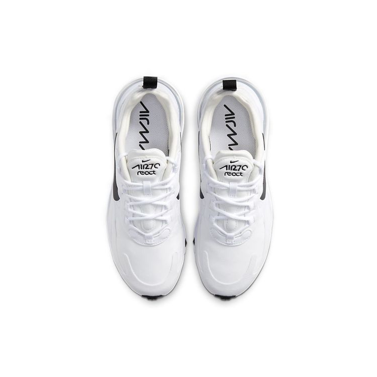 Nike  Air Max 270 React White Women Sneakers Black Metallic-Silver CI3899-101