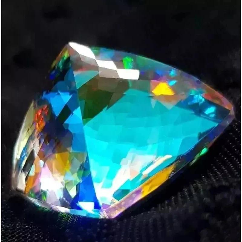 Natural Mystic Topaz Rainbow Color Cushion Cut 70+ Ct Stunning Loose Gemstone