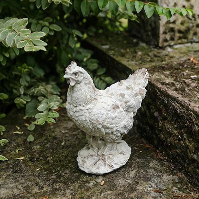 Nordická Retro Pryskyřičná Figurka Kuřete – Kreativní Model Zvířete pro Zahradní, Obývací Pokojovou nebo Stolní Dekoraci