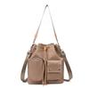 Women's drawstring bucket bag, large capacity shoulder bag, travel, leisure, cross-body bag