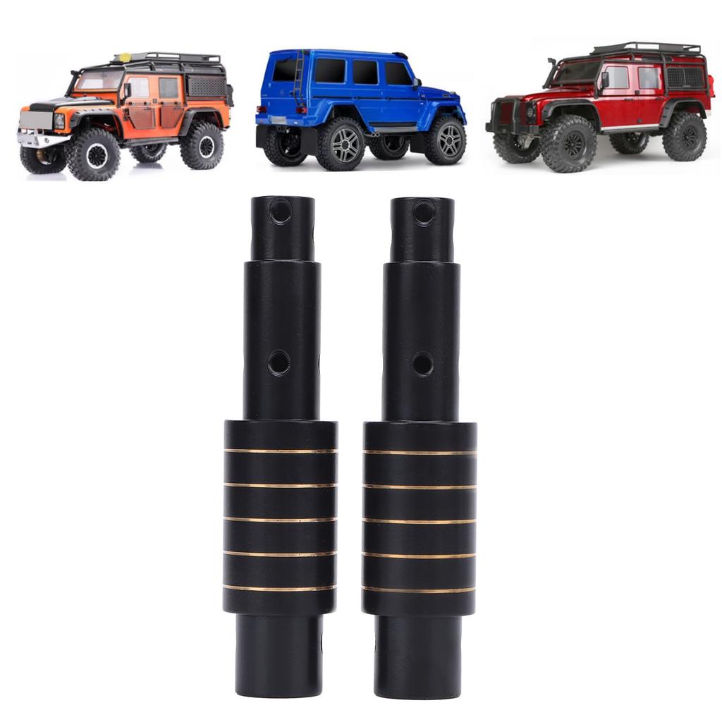 2Pcs RC Rear Axle Tube Brass Remote Control Car Axle Tube Set for Axial SCX10 Pro 1/10