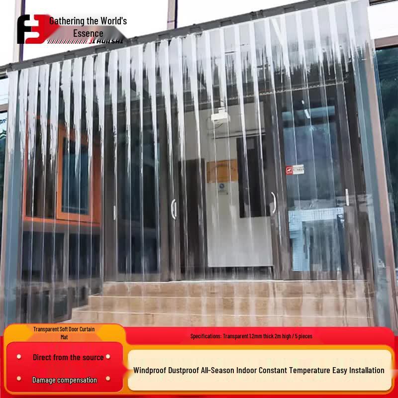 JHS PVC Transparent Soft Door Curtain