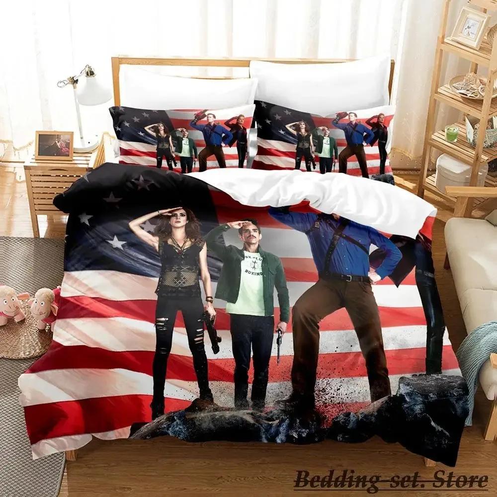 Ash VS Evil Dead Bedding Set Single Twin Full Queen King Size Bed Set Aldult Kid Bedroom Duvetcover Sets Anime parure de lit Bed