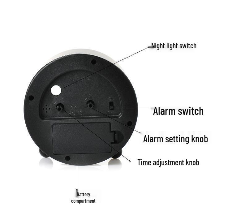 2025 Children's Creative Mute Mini Metal Luminous Alarm Clock - Simple & Compact Bedside/Desk Clock