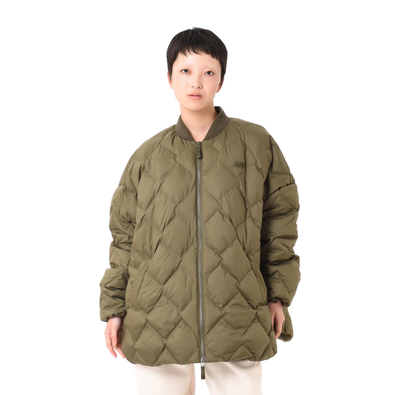 

Куртка-бомбер Pinnacle DMO [New Balance] Женская (WJ43503) (Темный мох)