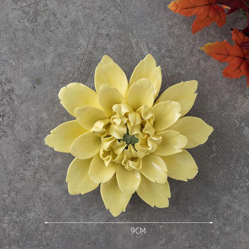 Modern 3D Ceramic Flower Wall Mural Decoration Home Bedroom Porch Wall Sticker Ornaments Office Lobby Club Wall Accessories Item