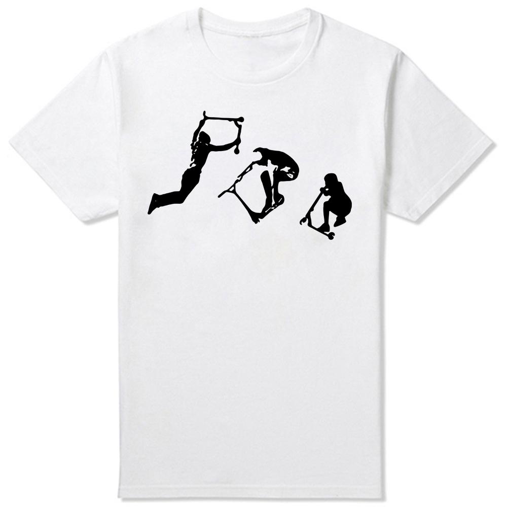 Roliga Stunt Scooter Scoot T-shirts Sommarstil Grafisk Bomull Streetwear Kortärmad Födelsedagspresenter T-shirt Herrkläder