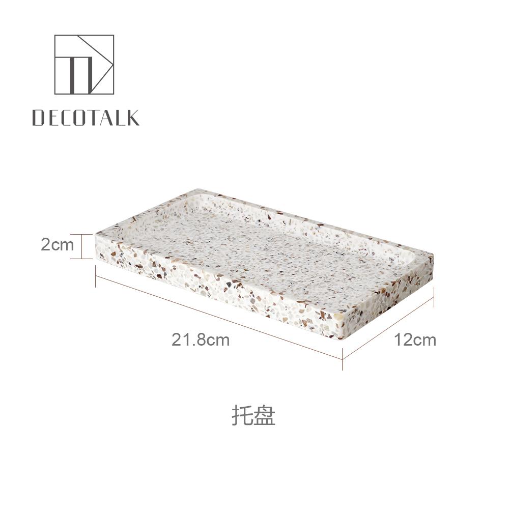 1pc Terrazzo Bathroom Toiletries Toothbrush Cup Soap Dish Lotion Bottle Storage Tray Toothbrush Holder Bathroom Accessories