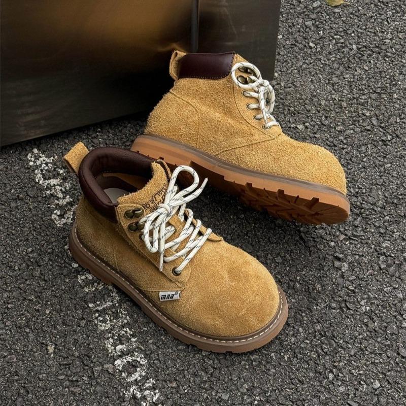 Ugly Cute Big Head Martin Boots Women's New Versatile Outdoor Tooling Rhubarb Boots