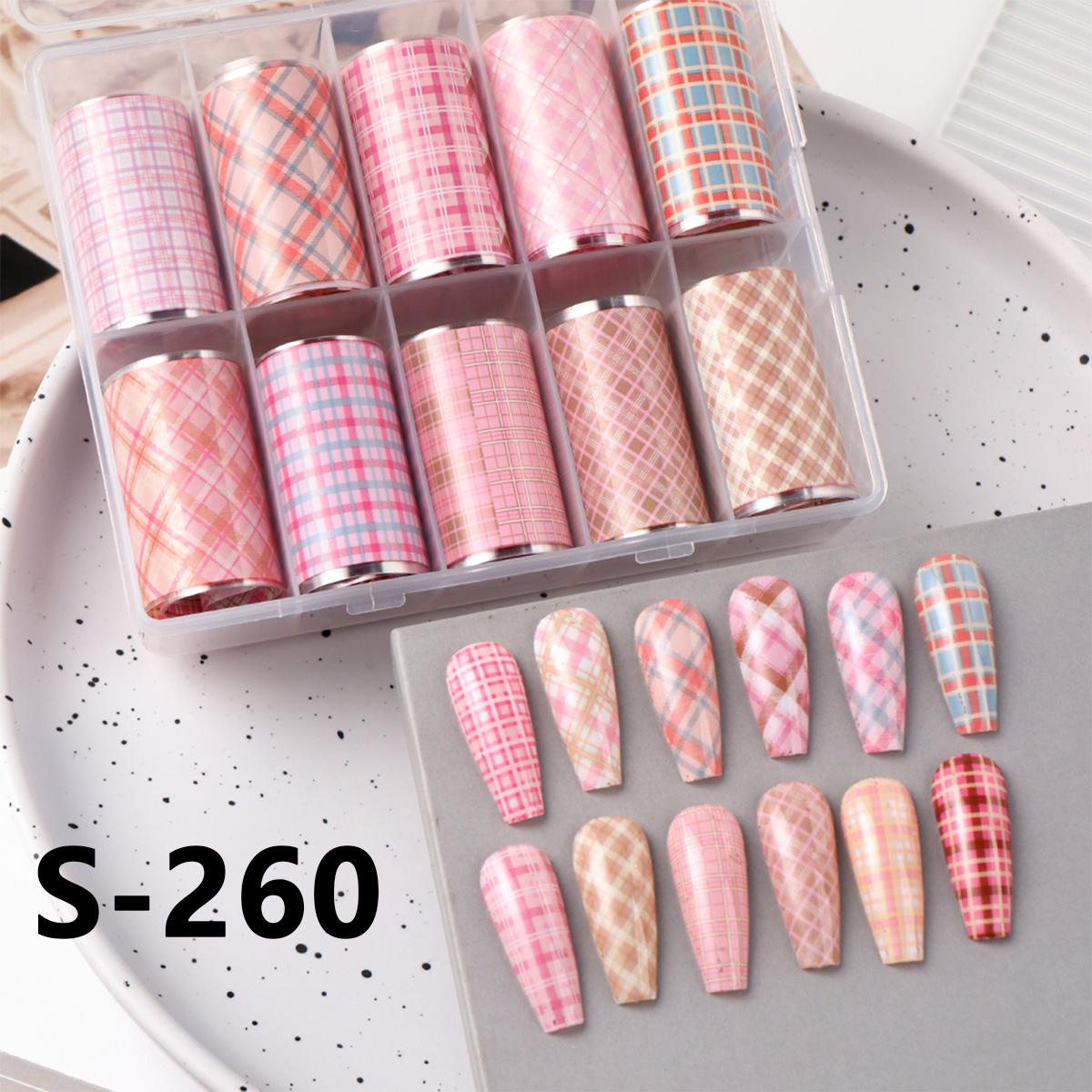 Nail Art Plaid Nail Starry Sky Sticker Nail Art Transfer Paper Boxed Transfer Sticker