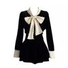 2025 Rich Girl Black Dress: Fragrant Style, Waist-Cinching Princess Dress for Autumn/Winter