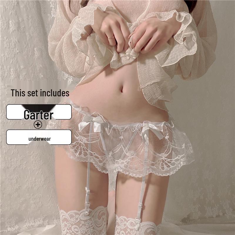 

Кружевной пояс для чулок с сексуальным прозрачным дизайном (Чулки в комплект не входят) One Size