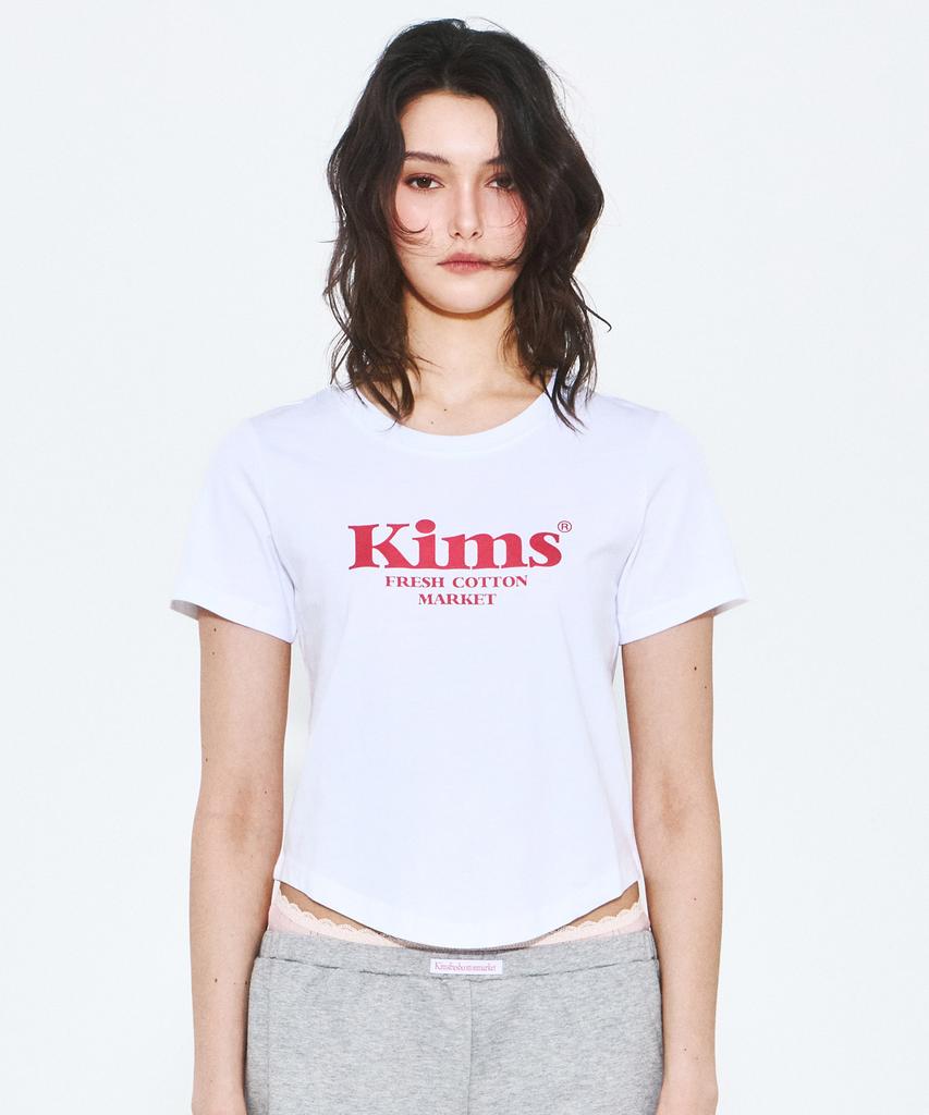 Kimseupeulesikoteunmakes (Unisex) Kims Bam Logo Tee White(Red)