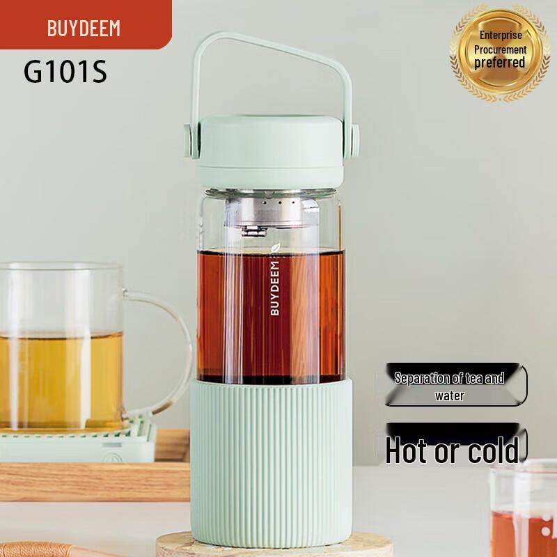 Buydeem Portable Borosilicate Glass Water Cup