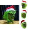 Rascal Green Monster The Grinch Mask With Christmas Hat For Adult Cosplay Fun
