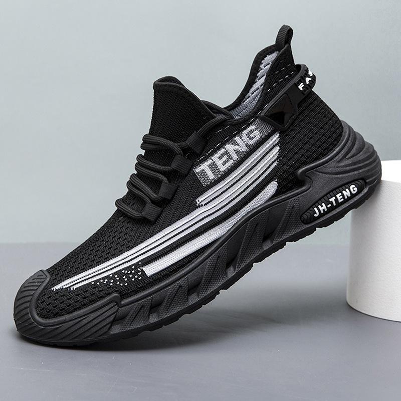 

2024 новые мужские спортивные туфли, дышащая повседневная обувь, спортивная обувь с плетением, универсальные кроссовки, мужская обувь 39 чёрный