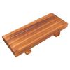 Wooden Riser Multifunctional Small Wood Tray Pedestal Stand for Kitchen Bathroom Countertop Brown Color