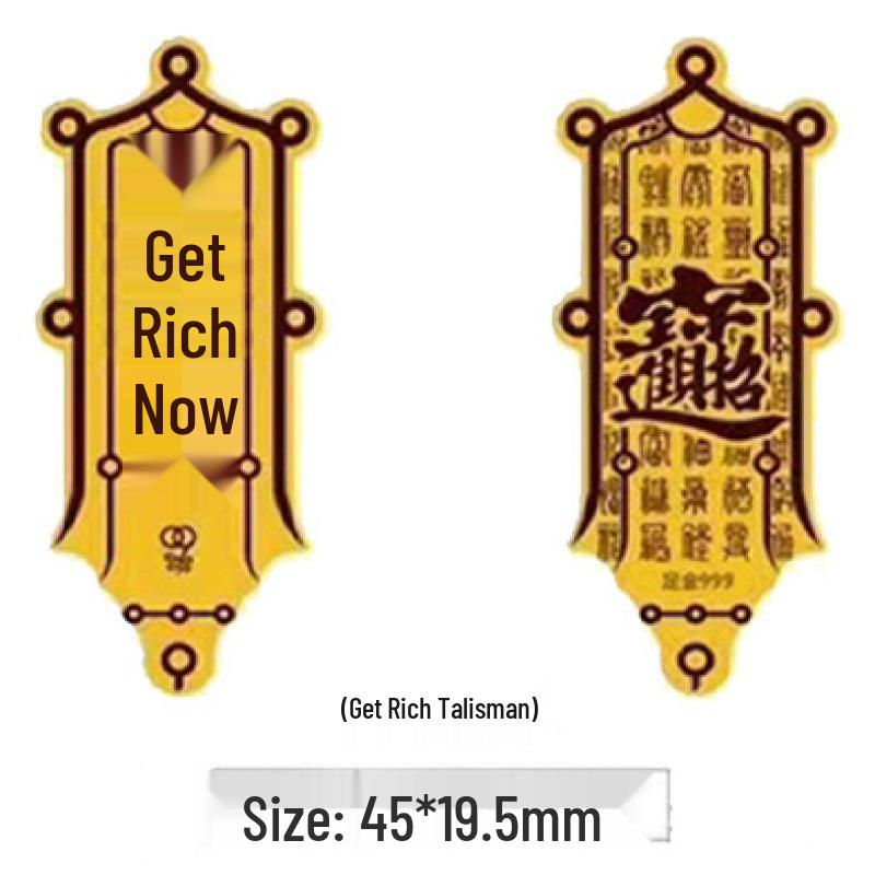 Gold Leaf 999 Pure Gold Lucky Cat Mobile Sticker – Princess Edition for Prosperity and Good Fortune