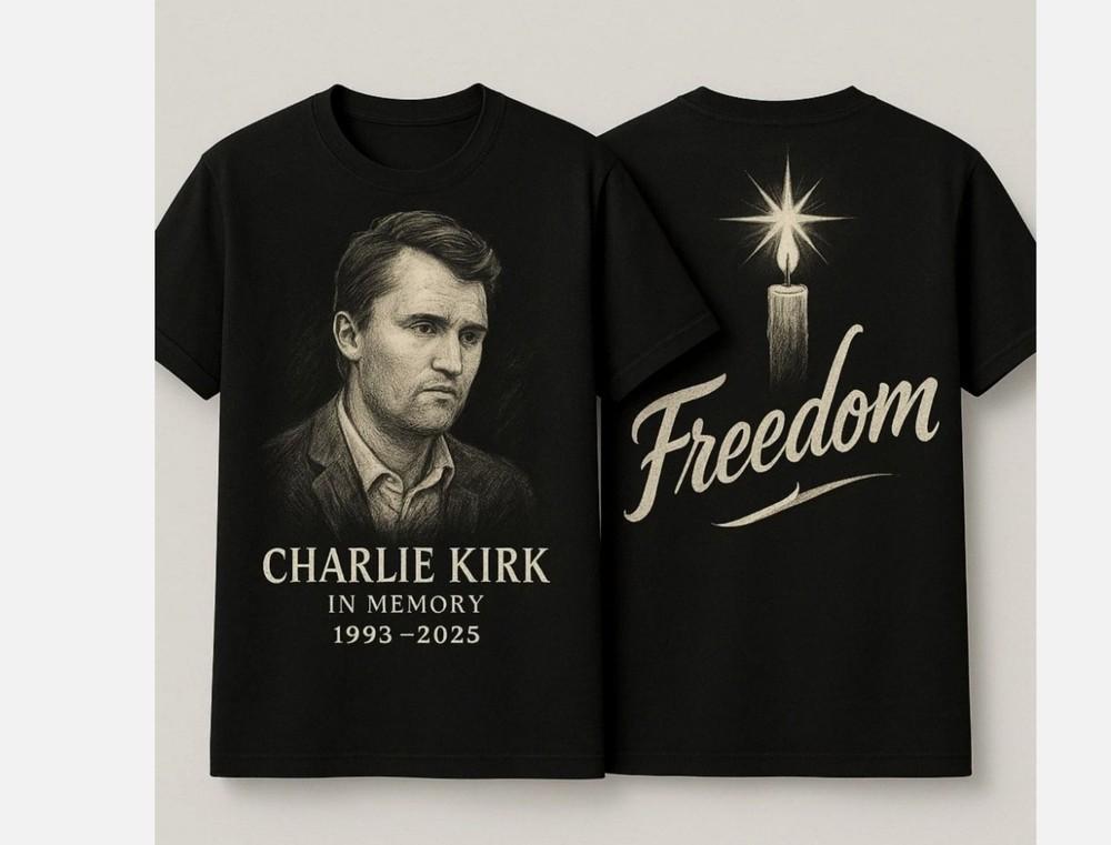 Charlie Kirk Freedom Memorial T Shirt Unisex T-Shirt L
