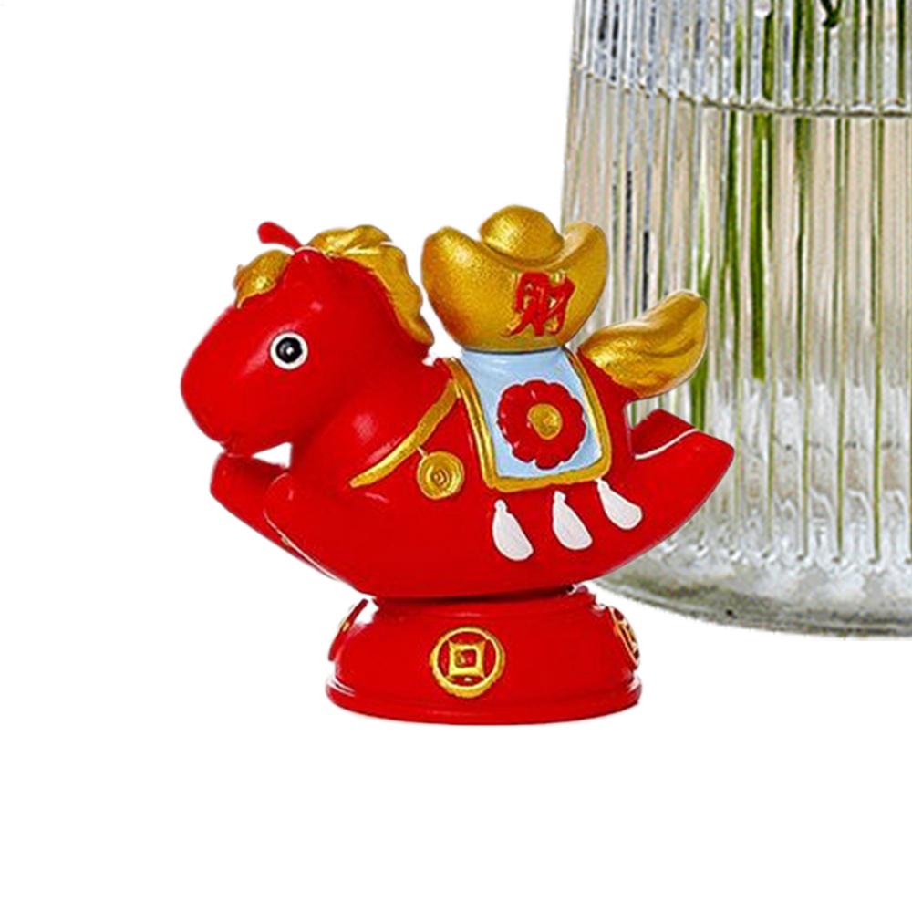 Year Of The Horse Statue Resin Figurine Decor For Wealth 2026 Chinese Year Of The Horse Decor For Home Office Store School