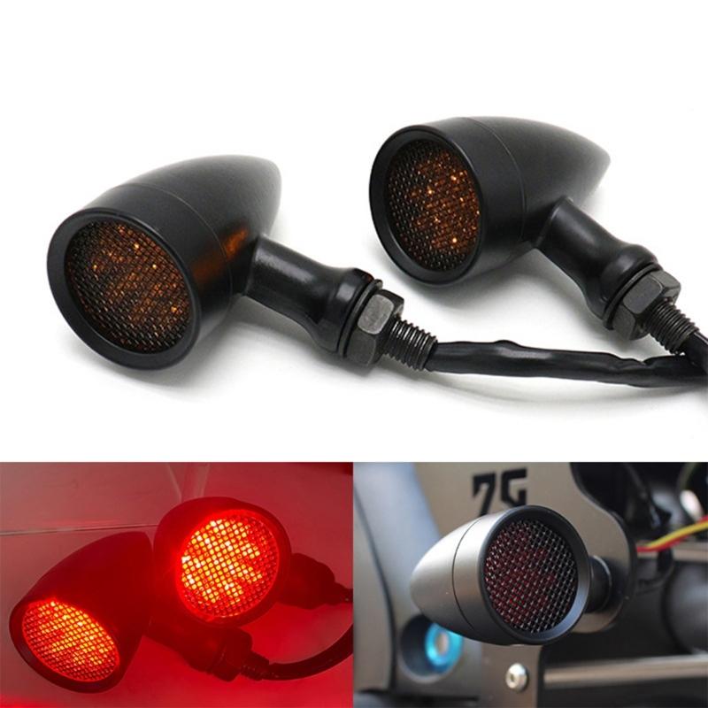 Motorcycle Turn Signal Blinker Lights With Bright LED Beads Waterproof Housing Easy Mounting for Most Bikes