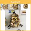 Trendy Retro Yellow Plaid Backpack For College Students And Travelers Durable Design