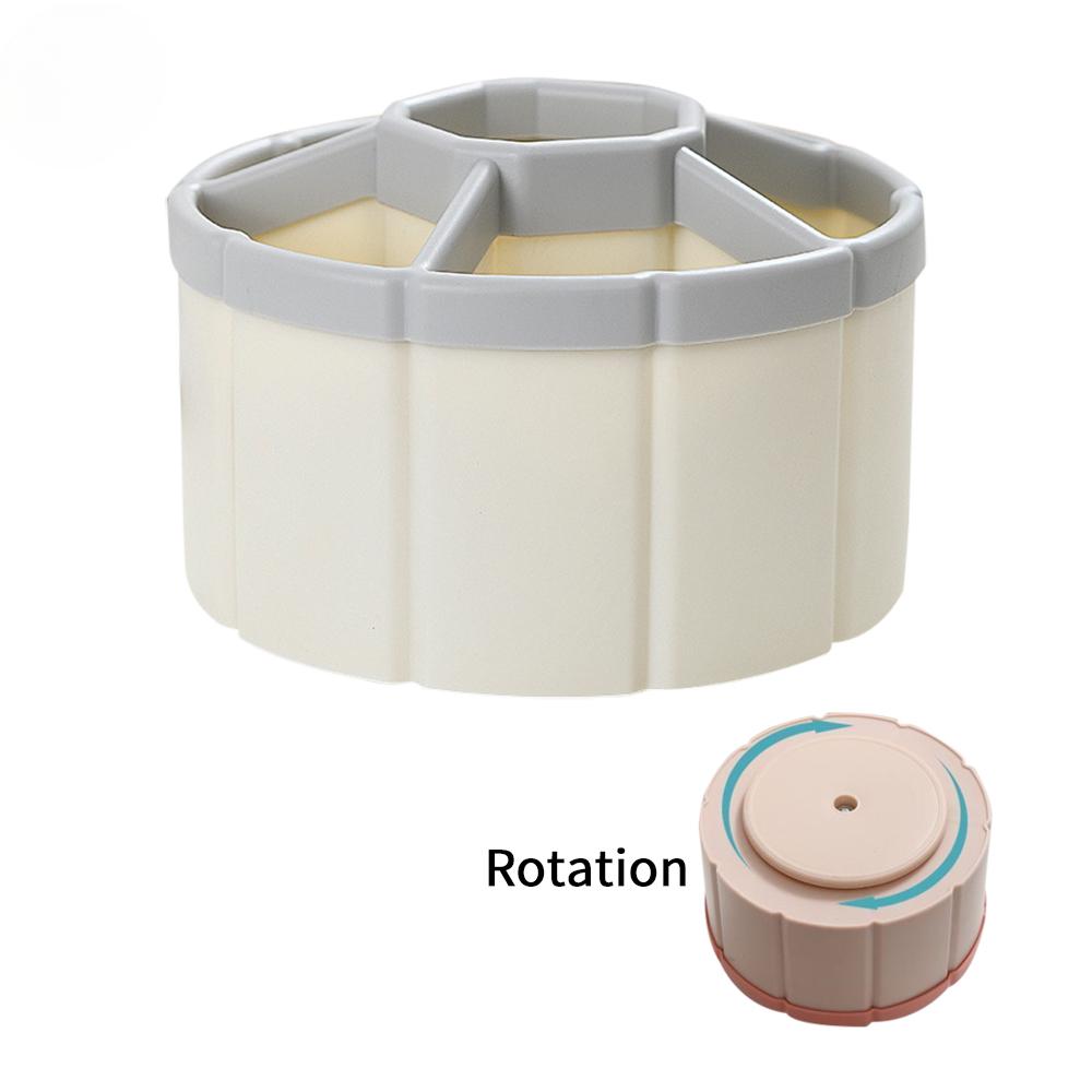 6 Girds Ferris Wheel 360° Rotating Pen Holder Roomy Charming Pencil Storage Box Desktop Organizer School Office Stationery