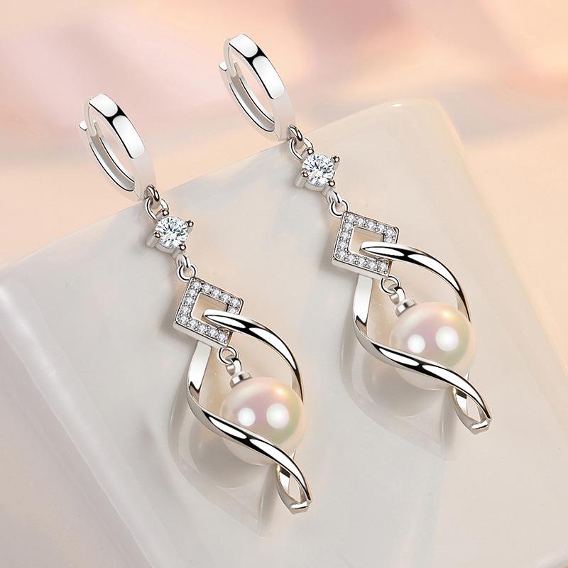 925 Sterling Silver Claws Stud Earrings with Crystal AAA CZ Stone Modern Design Fashion Versatile Accessories Women Jewelry