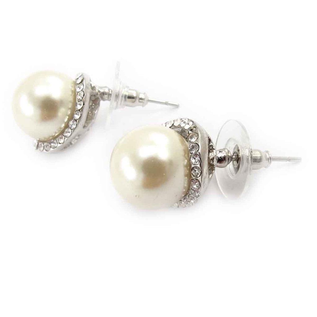 Les Trésors De Lily [J8701] - Ivory 'Sissi' Designer Earrings