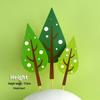 Forest Leaves Cake Topper: Apple & Coconut Tree Decor with Free Shipping