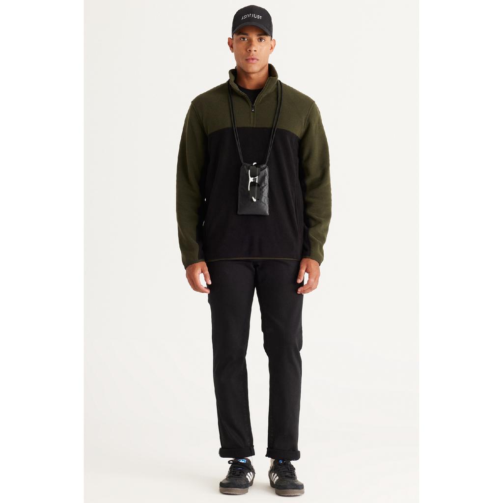 Pánská námořnická modrá antracitová standardní střih normální střih na denní nošení pohodlná dvoubarevná fleecová sportovní mikina