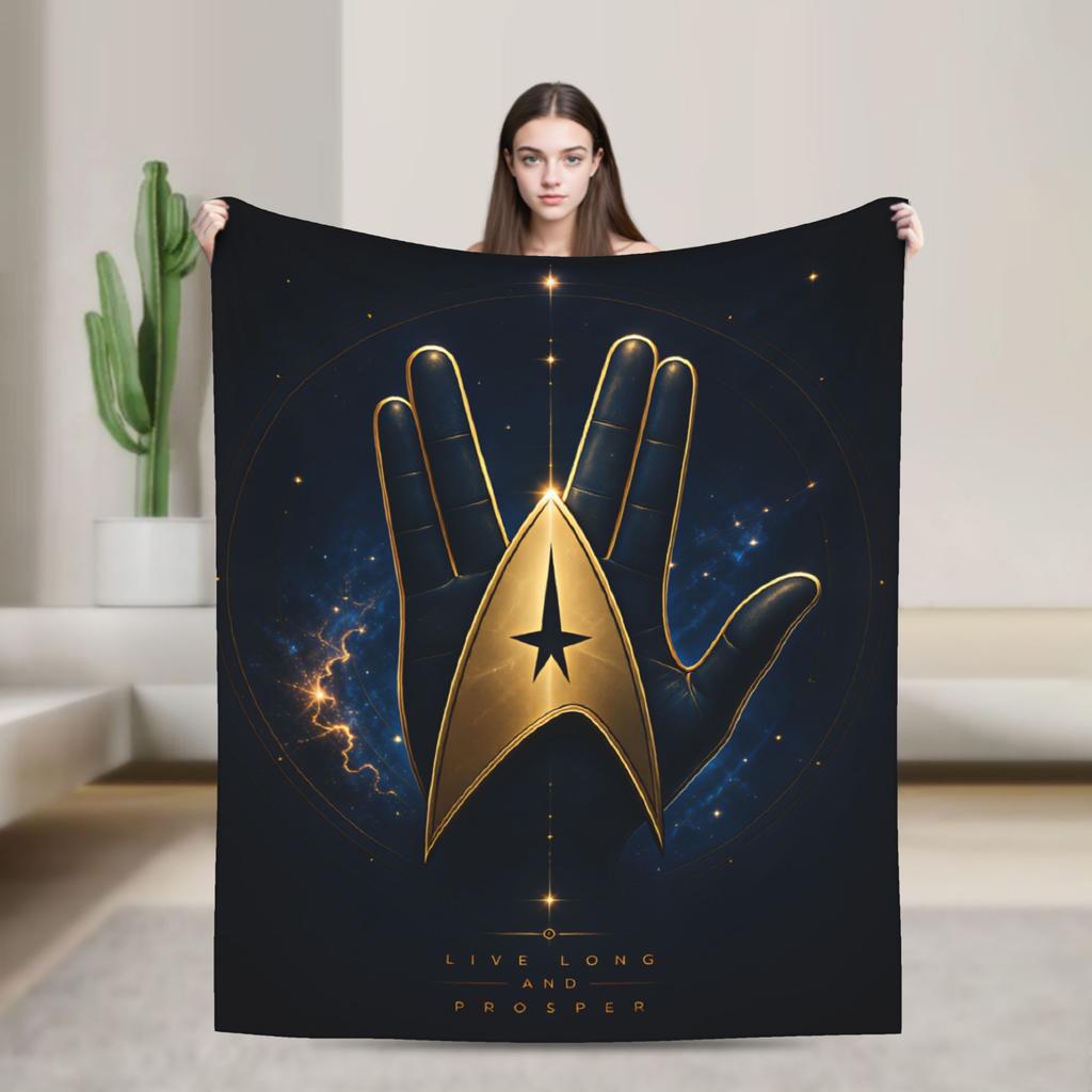 Soft Warm Blanket Travel Office S-Star T-Trek Ship Movie Throw Blanket Flannel Bedspread For Living Room Print Sofa Bed Cover