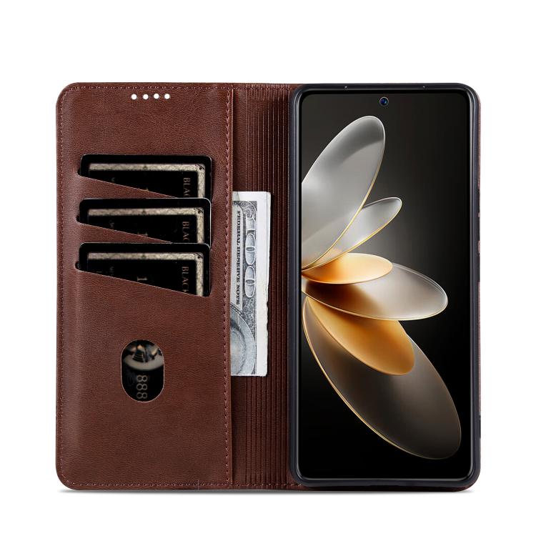 For OPPO A6 Pro 5G Global AZNS Magnetic Calf Texture Flip Leather Phone Case