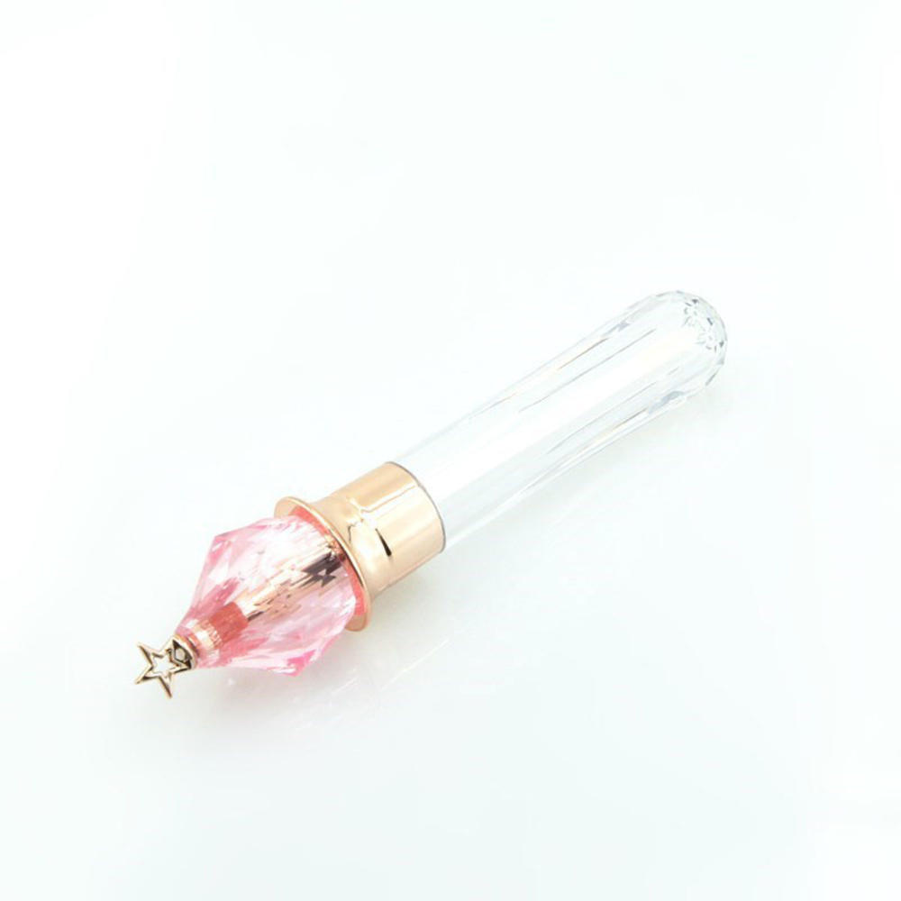

3Pcs 4.5ml Pink Pentagram Dispenser Bottle Clear Body Plastic Tube Empty Box Easy To Carry Empty Lip Gloss Tube