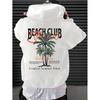 California Beach Club Coconut Tree Print Hoodie, Turning Tropical Summer Vibes Into a Trendy Staple