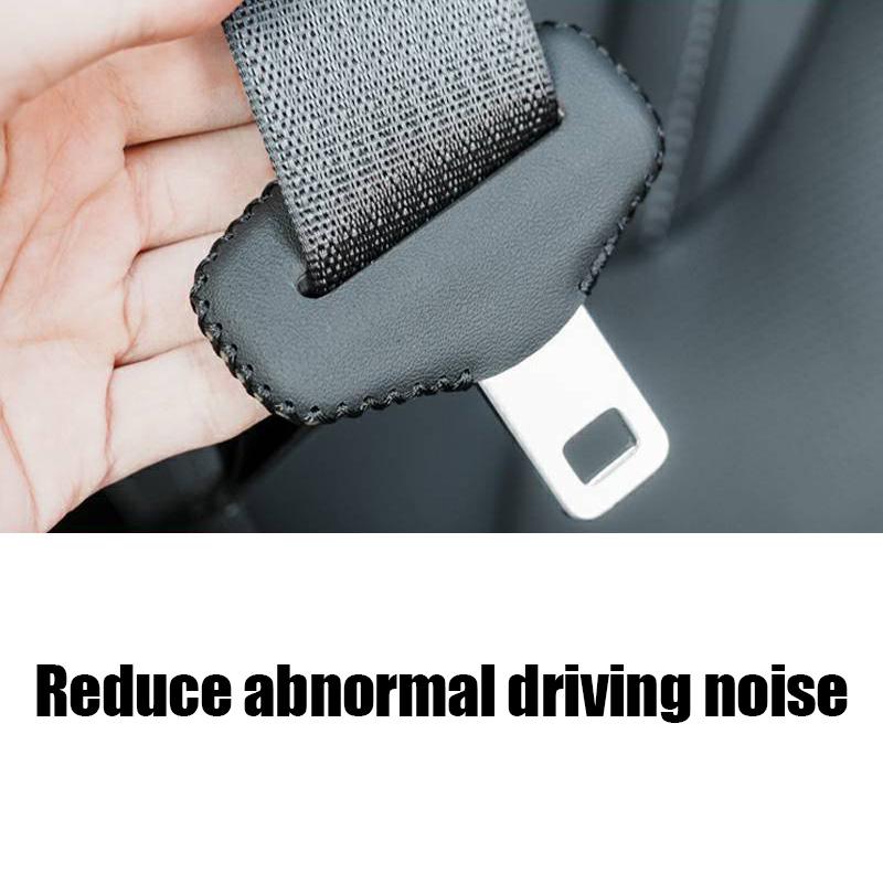 PU Leather Car Seat Belt Buckle Clip Protector Anti-Scratch Seatbelt Cover Padding Interior Button Case Safety Car Accessories