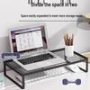 Adjustable Desktop Monitor Riser & Laptop Cooling Stand with Storage & Keyboard Tray
