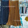 Chiffon Pleated Polka Dot Skirt Versatile High Waist Thin Wavy Skirt Temperament a Word Long Skirt