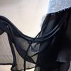 Stazione europea estate nuovo splicing gonna in chiffon vita alta elastico sottile gonna in denim gonna corta tendenza