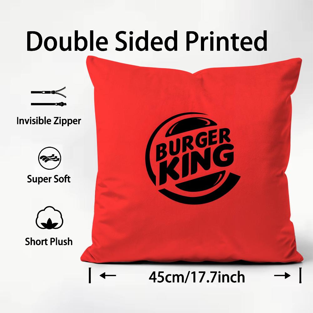 

HHun BurgeRr King Brand Cushion Cover Plush Fabric Soft DoubleSided Printed Sofa Warm Winter Home Child Gift Pillow Case 30x30cm