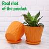 6.3 Inch Flower Pots for Home Decoration, Indoor Plant Pots, Gardening Pots for Plants, Plastic Flower Pots for Garden Plants (Orange)